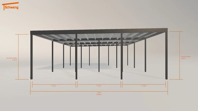 #DE Schweng Flachdachcarport C600 (ID 77gx57)