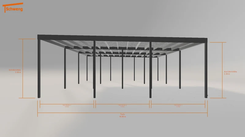 #DE Schweng Flachdachcarport C600 (ID 77gx57)