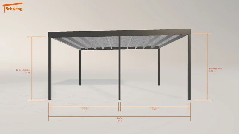 #DE Schweng Flachdachcarport C600 (ID 5mg59q)