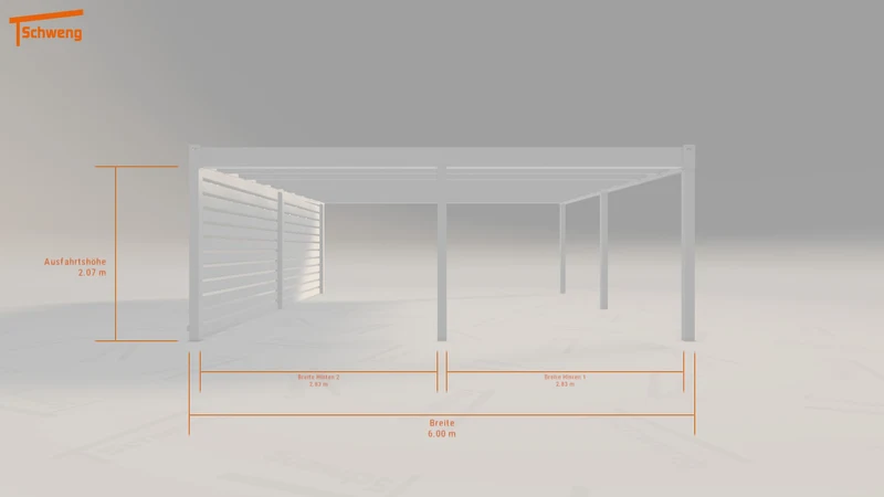 #DE Schweng Flachdachcarport C600 (ID qd3qwz) #MTG