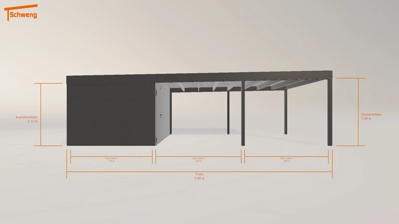 #DE Schweng Flachdachcarport C600 (ID jjnb9y) #MTG