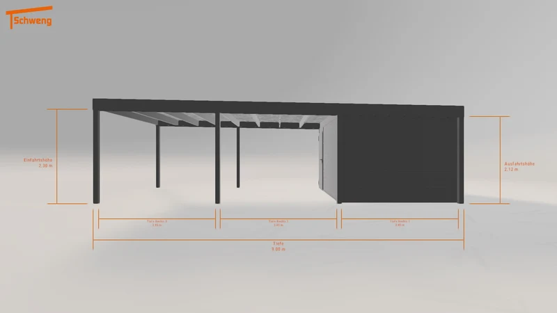 #DE Schweng Flachdachcarport C600 (ID jjnb9y) #MTG