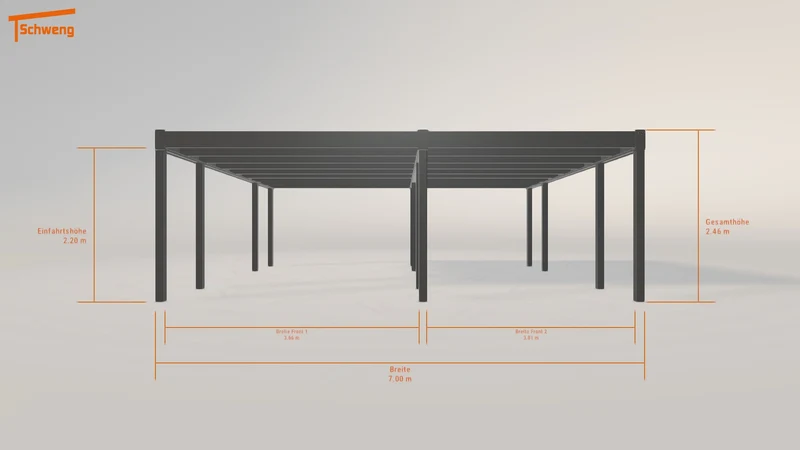 #DE Schweng Flachdachcarport C600+ (ID 85ykb2)
