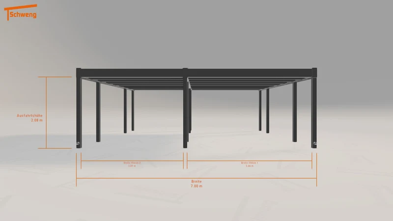 #DE Schweng Flachdachcarport C600+ (ID 85ykb2)