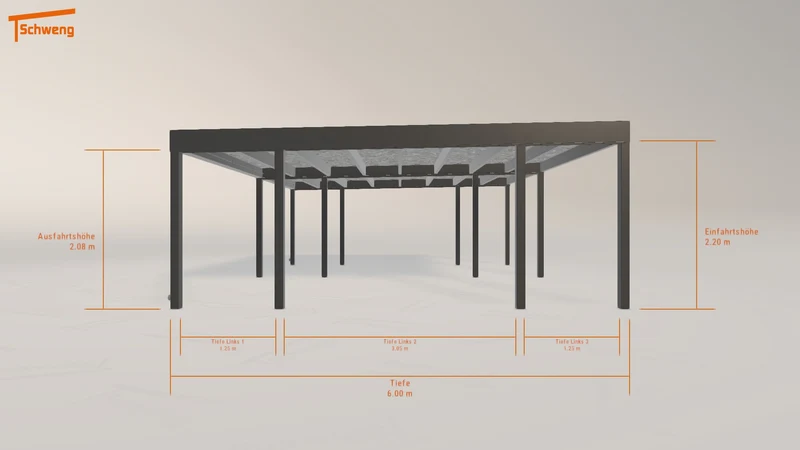 #DE Schweng Flachdachcarport C600+ (ID 85ykb2)