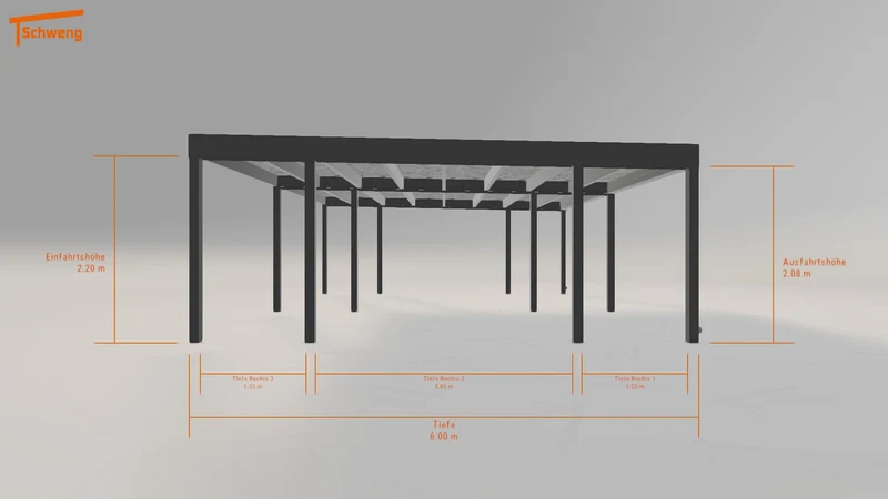 #DE Schweng Flachdachcarport C600+ (ID 85ykb2)