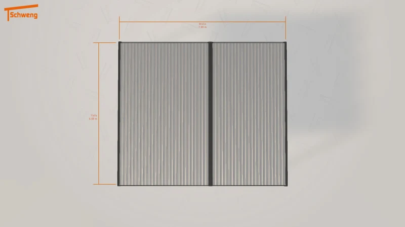 #DE Schweng Flachdachcarport C600+ (ID 85ykb2)
