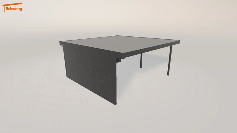 #DE Schweng Flachdachcarport C600 (ID 9wdr79)
