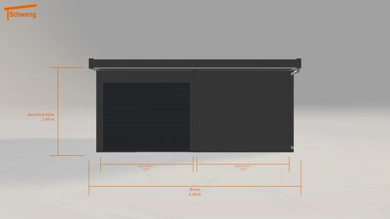 #DE Schweng Flachdachcarport C600 (ID 9wdr79)
