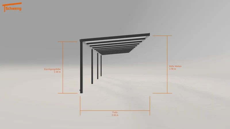 #DE Schweng Terrassenüberdachung S350 (ID 77g38z)