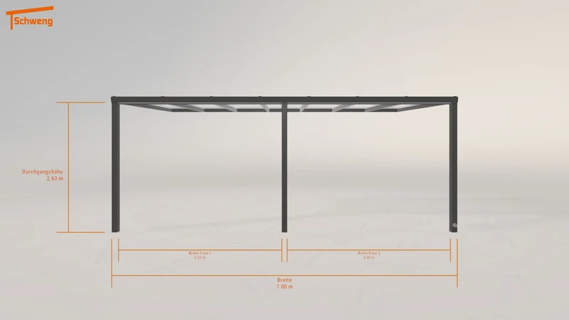 #DE Schweng Pultdachcarport S350 (ID 77987p)