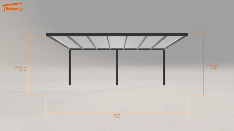 #DE Schweng Pultdachcarport S350 (ID 77987p)