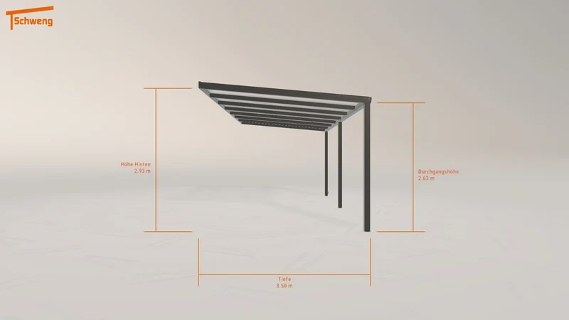 #DE Schweng Pultdachcarport S350 (ID 77987p)