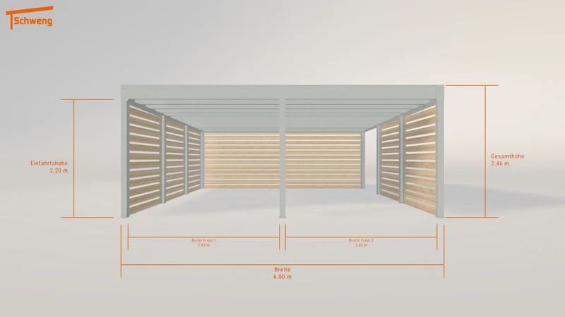 #DE Schweng Flachdachcarport C600+ (ID x7kdm3) #MTG