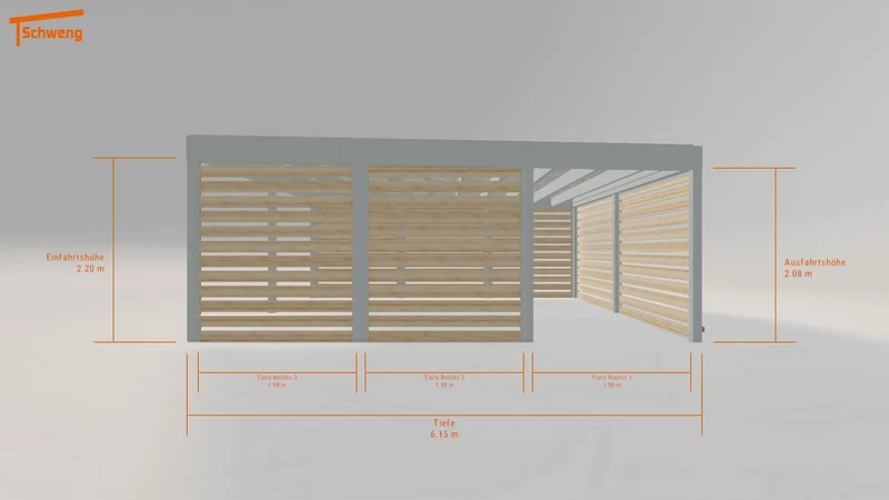 #DE Schweng Flachdachcarport C600+ (ID x7kdm3) #MTG