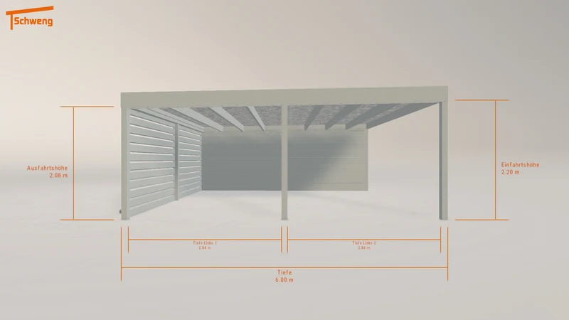 #DE Schweng Flachdachcarport C600+ (ID n539qg)