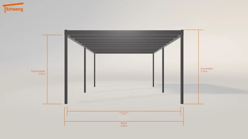#DE Schweng Flachdachcarport C600 (ID zb475y)