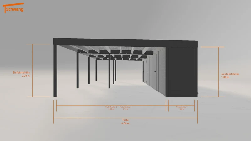 #DE Schweng Flachdachcarport C600+ (ID rj3jxm)