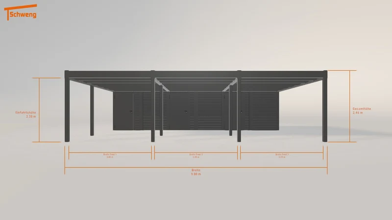 #DE Schweng Flachdachcarport C600+ (ID k232dj) #MTG