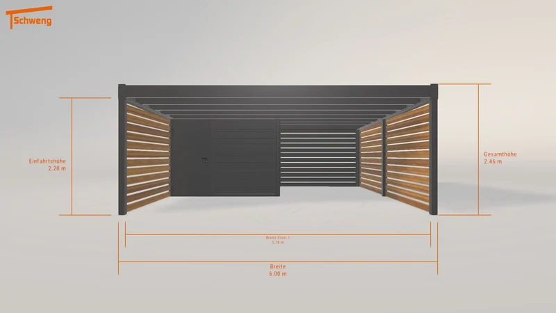 #DE Schweng Flachdachcarport C600+ (ID 85r5v2) #MTG