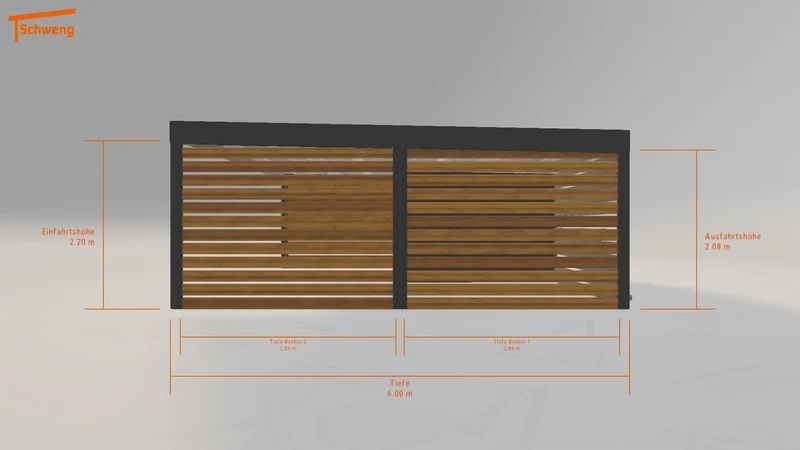 #DE Schweng Flachdachcarport C600+ (ID 85r5v2) #MTG