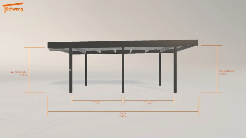 #DE Schweng Flachdachcarport C600 (ID bk8bq2)