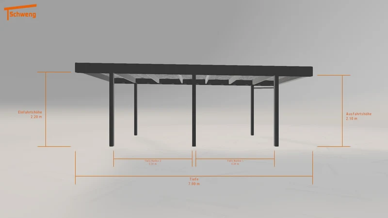 #DE Schweng Flachdachcarport C600 (ID bk8bq2)