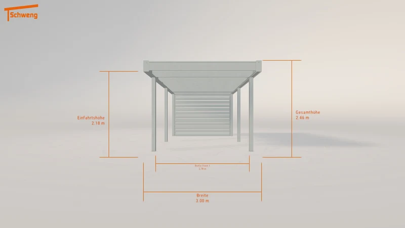 #DE Schweng Flachdachcarport C600 (ID jjn23w)