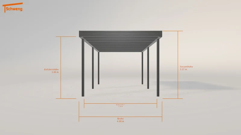 #DE Schweng Flachdachcarport C600+ (ID 85r3zr)