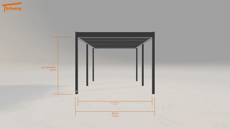 #DE Schweng Flachdachcarport C600+ (ID 85r3zr)