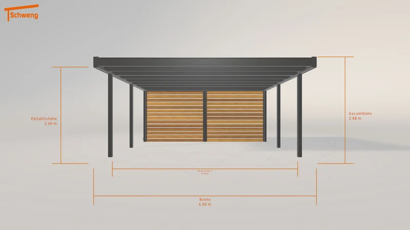 #DE Schweng Flachdachcarport C600+ (ID 2qkrnr) #MTG