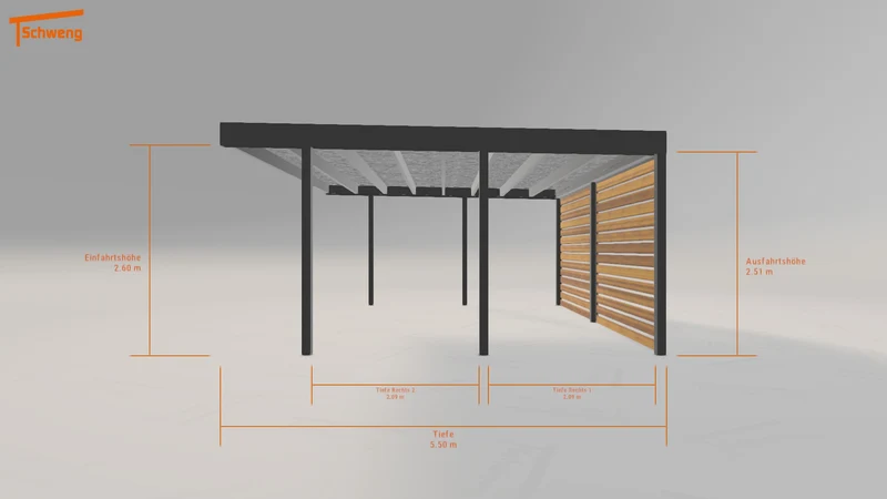 #DE Schweng Flachdachcarport C600+ (ID 2qkrnr) #MTG
