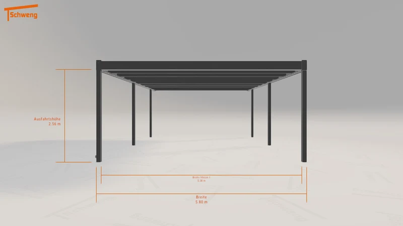 #DE Schweng Flachdachcarport C600 (ID 85ygwj)