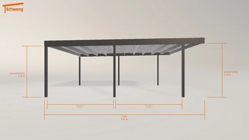 #DE Schweng Flachdachcarport C600 (ID 85ygwj)