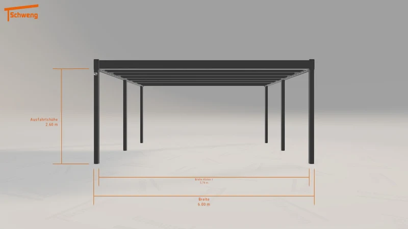 #DE Schweng Flachdachcarport C600 (ID jj3k9m)