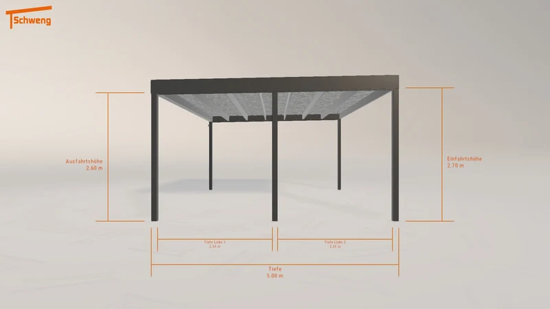 #DE Schweng Flachdachcarport C600 (ID jj3k9m)
