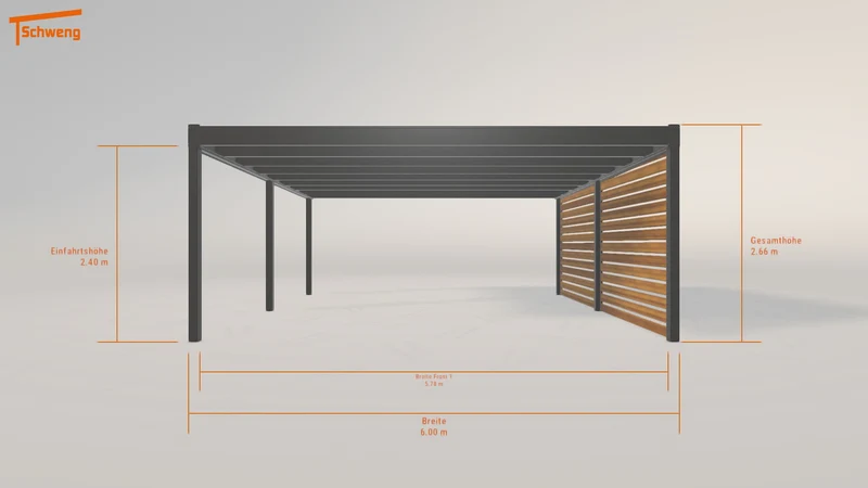 #DE Schweng Flachdachcarport C600+ (ID v4dgqq) #MTG