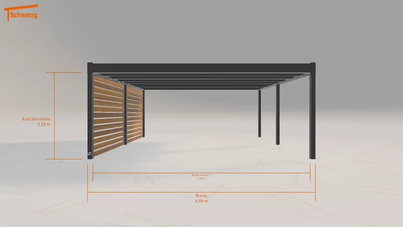 #DE Schweng Flachdachcarport C600+ (ID v4dgqq) #MTG