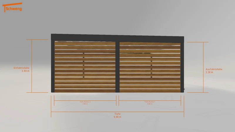 #DE Schweng Flachdachcarport C600+ (ID v4dgqq) #MTG