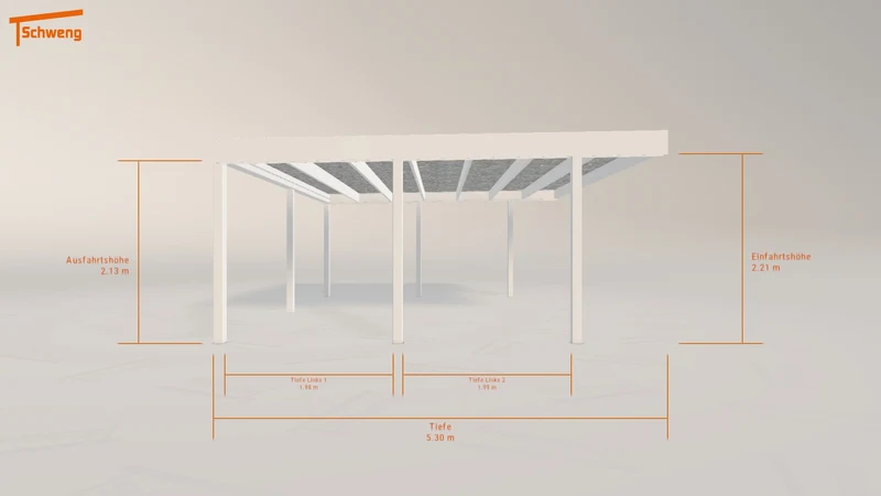#DE Schweng Flachdachcarport C600 (ID 5mg45v) #MTG