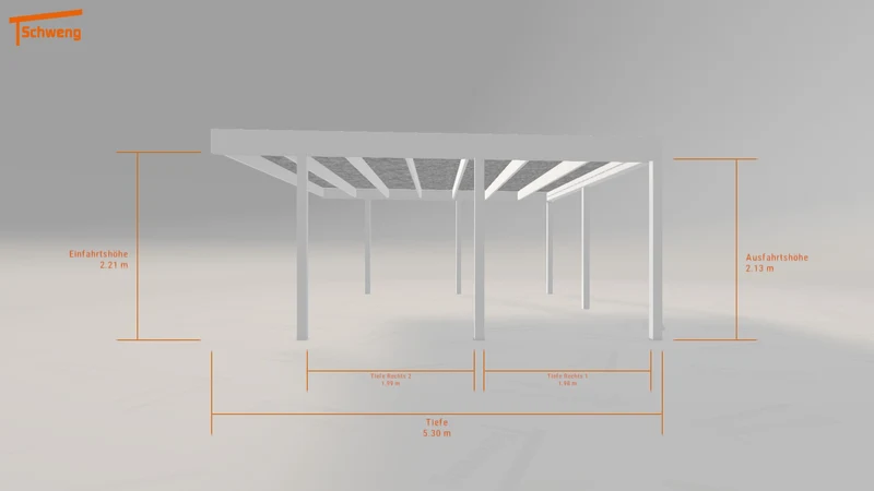 #DE Schweng Flachdachcarport C600 (ID 5mg45v) #MTG