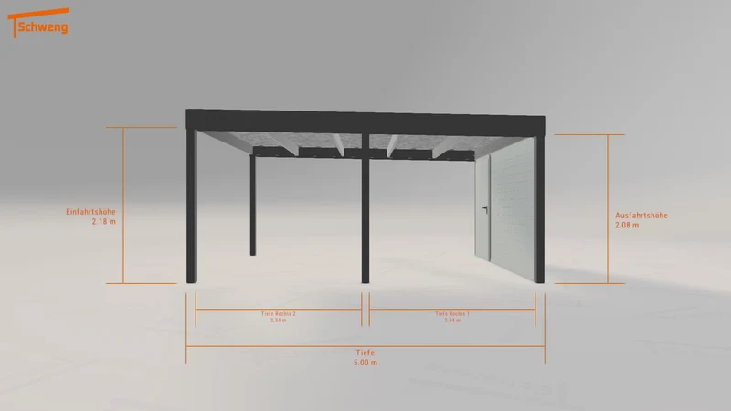 #DE Schweng Flachdachcarport C600 (ID n5nj3w)