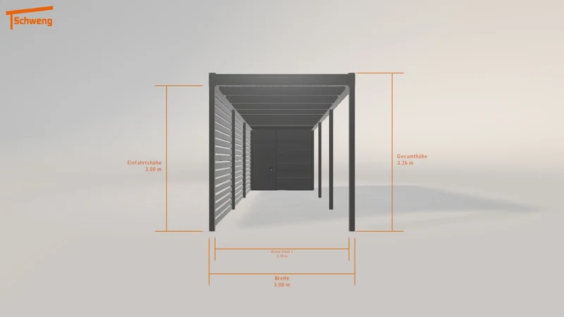 #DE Schweng Flachdachcarport C600 (ID w3r543)
