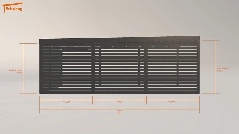 #DE Schweng Flachdachcarport C600 (ID w3r543)