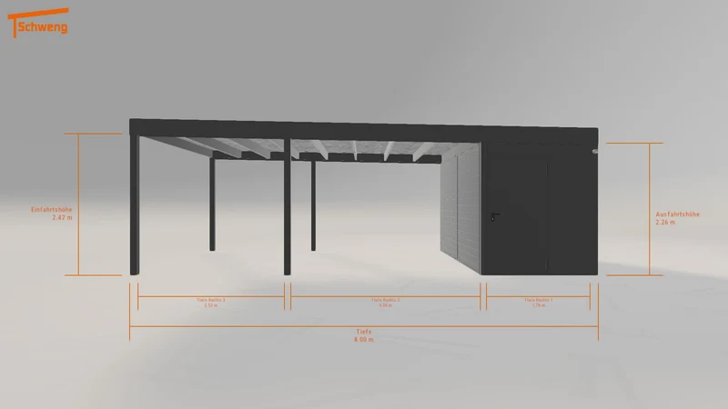 #DE Schweng Flachdachcarport C600 (ID g7brzp) #MTG