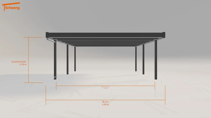 #DE Schweng Flachdachcarport C600+ (ID rjk9kn)