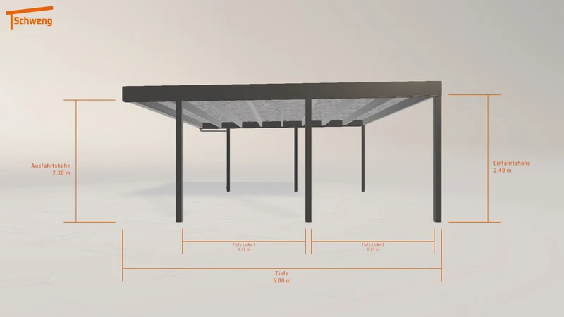 #DE Schweng Flachdachcarport C600+ (ID rjk9kn)