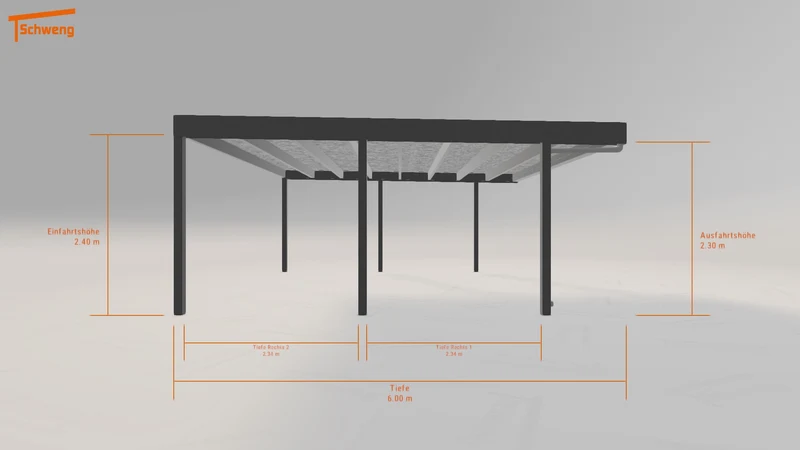 #DE Schweng Flachdachcarport C600+ (ID rjk9kn)
