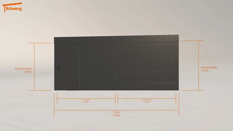 #DE Schweng Flachdachcarport C600 (ID dvwrgr)