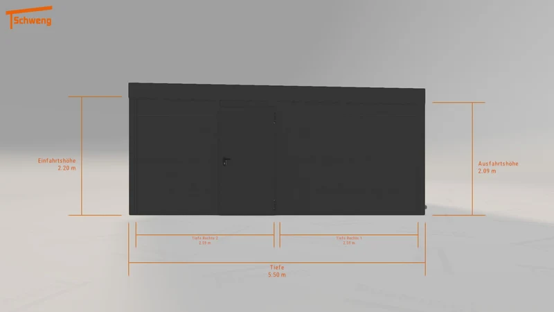 #DE Schweng Flachdachcarport C600 (ID dvwrgr)